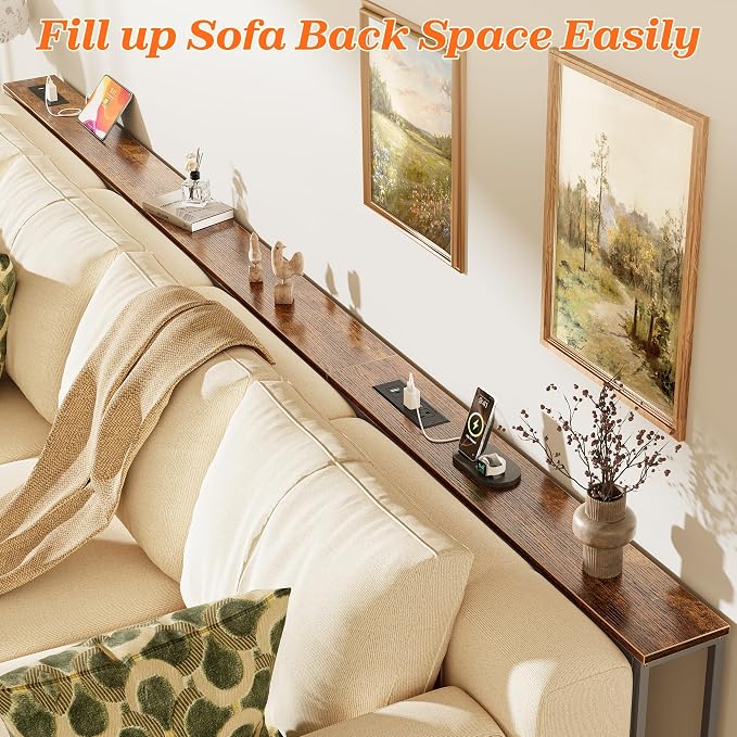 SUPERJARE 118.1 Inch Sofa Table - Image 3