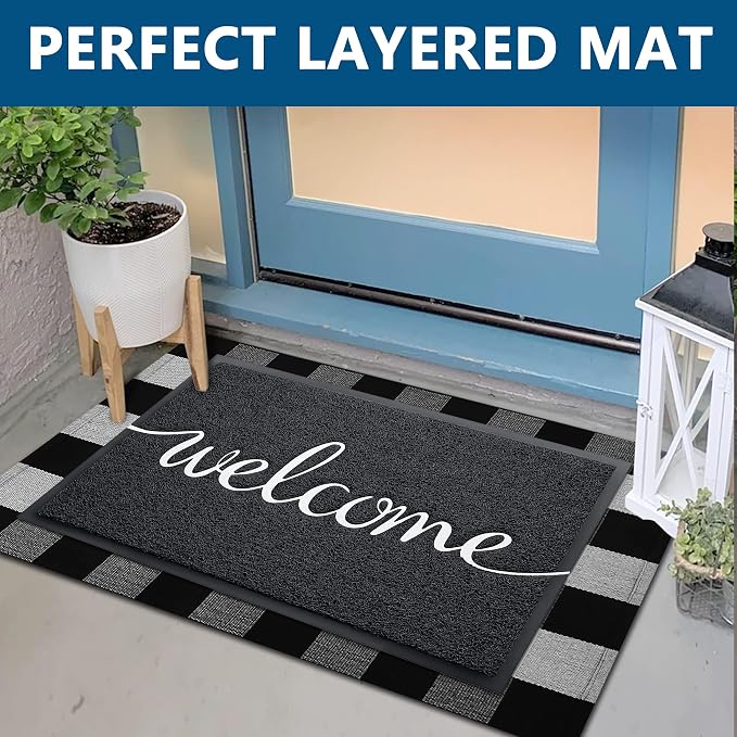 EARTHALL Funny Welcome Mats Outside/Inside 59"x35", Front Door Mat Outdoor - Image 3
