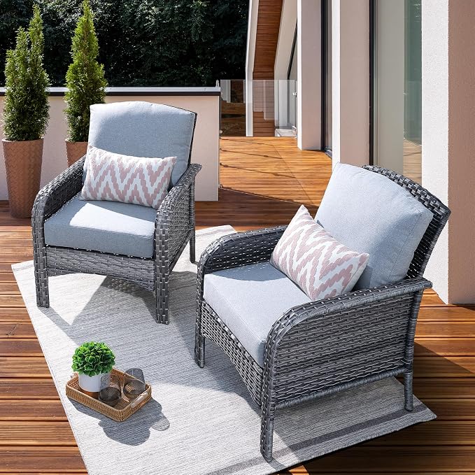 ovios 2-Piece Patio Furniture Set, Outdoor Wicker Sofa - Image 9