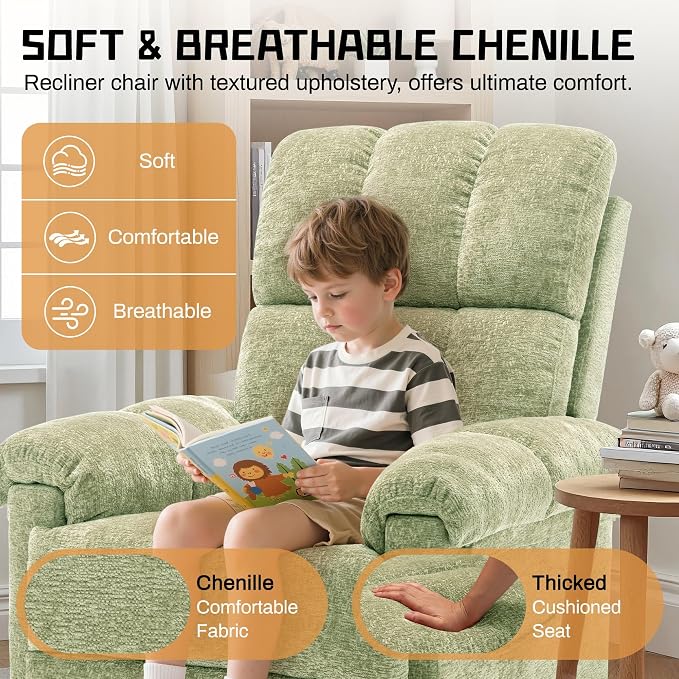 Korser Recliner Chair, Swivel Rocker Recliner Chair - Image 7