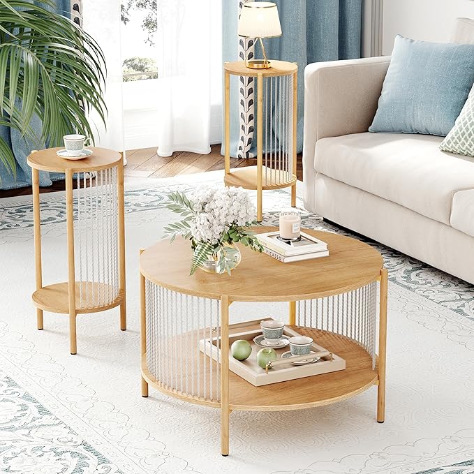Yechen 3-Piece Boho Coffee Table Set by Yechen