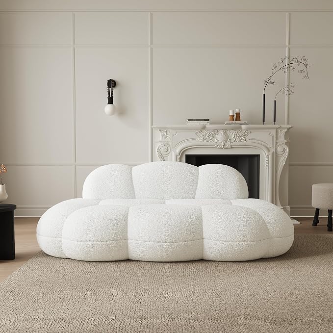 JACH Cloud Shaped Couches for Living Room, Modern Comfy Upholstered Sofa - Image 3