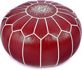 Marrakesh Gallery Genuine Leather Round Pouf Unstuffed by MarrakeshGallery