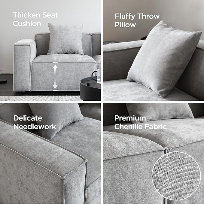Acanva Luxury Modular Sectional Living Room Sofa Set, Modern Minimalist Style - Image 4
