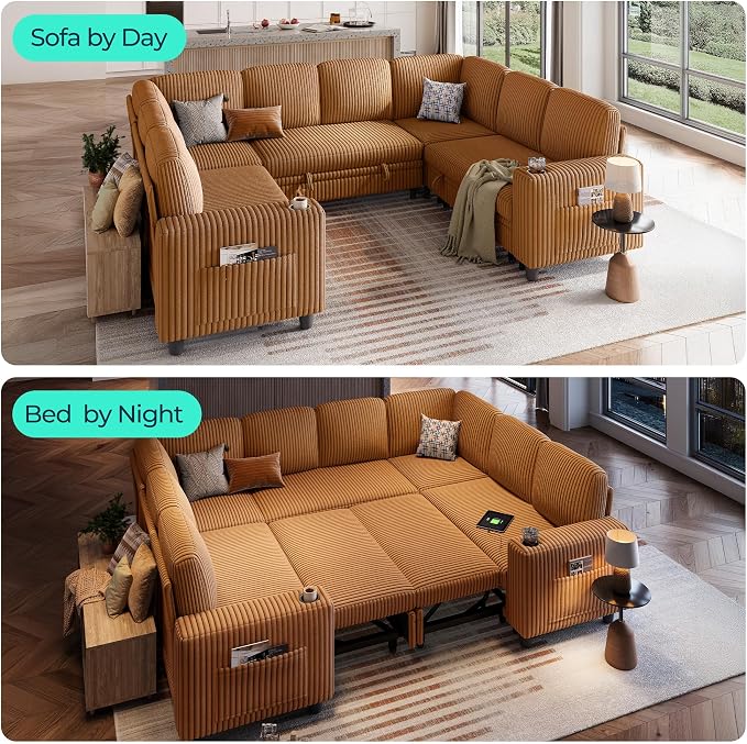 LINSY HOME Sectional Sleeper Sofa - Image 3