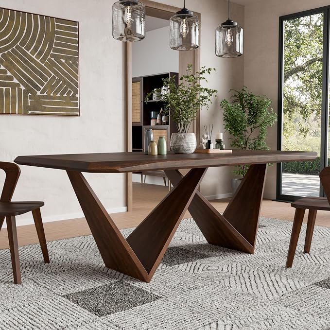 Furniture of America Nazaen III 82.5" Mid-Century Modern Solid Wood Live Edge by FurnitureofAmerica