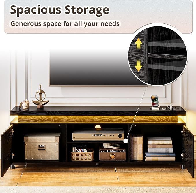 IRONCK TV Stand for TVs 85 inch, Entertainment Center - Image 5