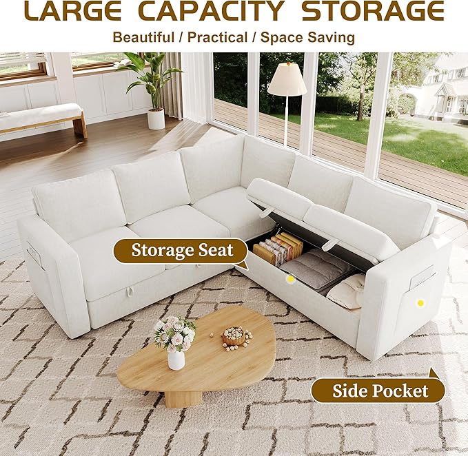83.5" Sectional Sleeper Sofa - Image 5