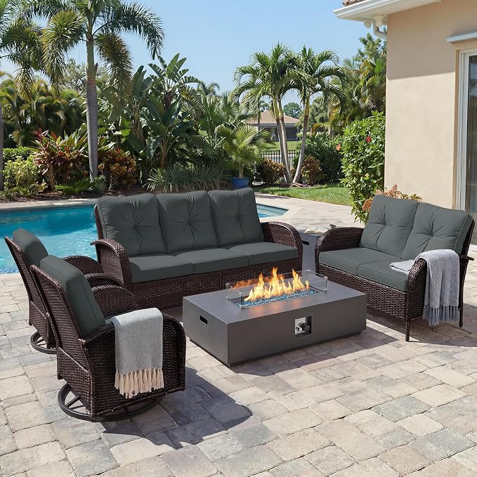 UPHA 8 Pieces Patio Furniture Set by UPHA