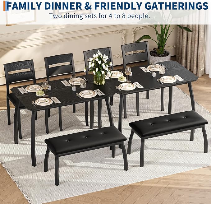 IDEALHOUSE 43'' Dining Table Set - Image 8
