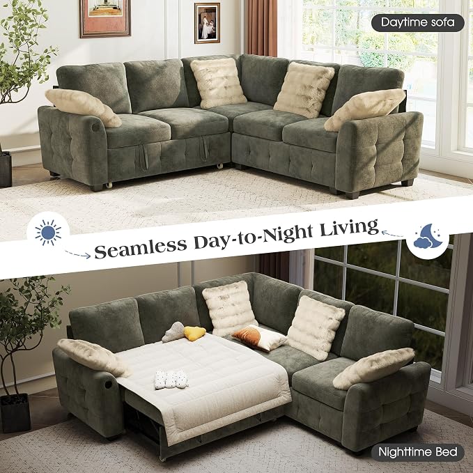 Ihanherry L-Shaped Sectional Sofa Bed - Image 3