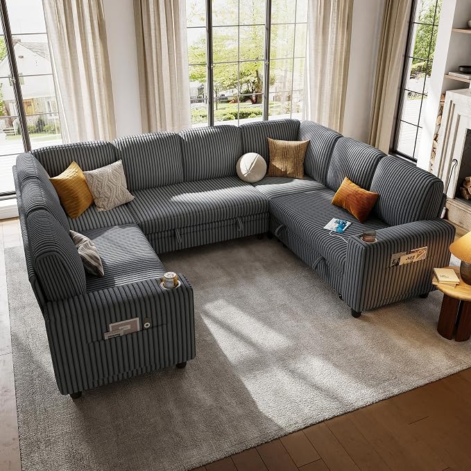 LINSY HOME Sectional Sleeper Sofa - Image 9