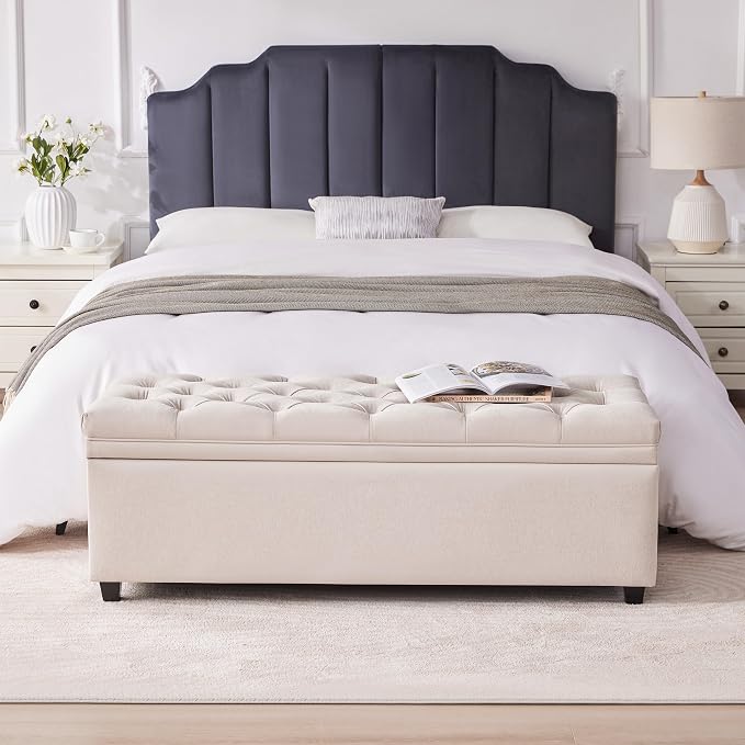Mangodan 50" Storage Ottoman Bench, Tufted Ottoman - Image 8