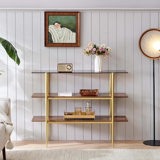 LumFurn Glass Console Table for Living Room, Foyer & Entryway, L41 x W14 x H31 - Image 3