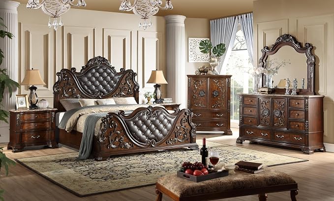 First of a Kind Santa Monica Traditional 5 Piece Queen Bedroom Set by FirstofaKind