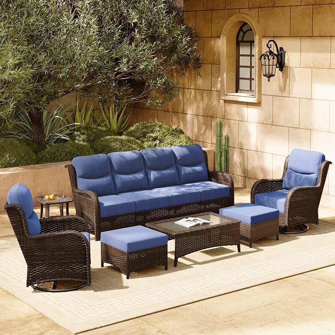 HILLGA 7-Piece Luxury Patio Furniture Set by HILLGA