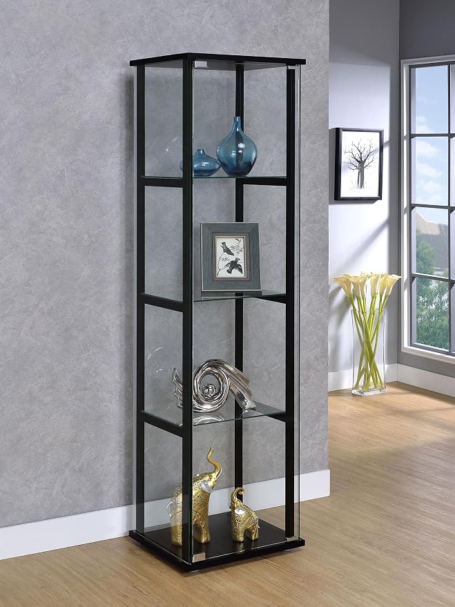 Coaster Home Furnishings Cyclamen 64-inch 5-Tier Clear Tempered Glass Curio - Image 2