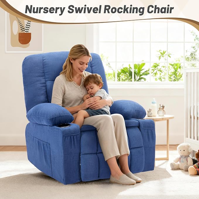 Oversized Swivel Rocker Recliner Chair - Image 7