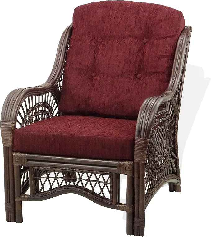 Malibu Lounge Living Accent Armchair Natural Rattan Wicker Handmade Design - Image 4