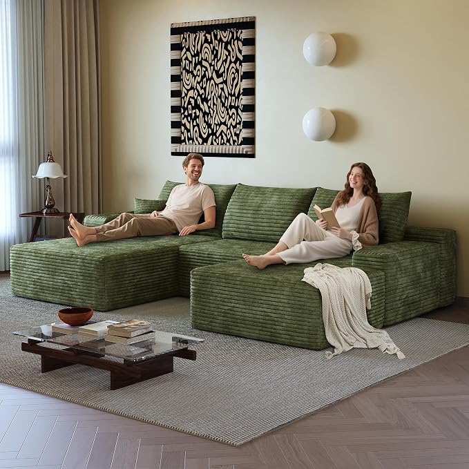 108" Sectional Couches for Living Room Cloud Couch Sofa - Image 6