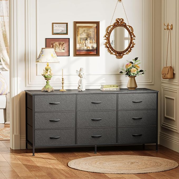 Huuger 9 Drawer Dresser, 47 Inch Dresser TV Stand - Image 7