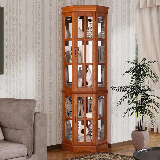 Seeutek Corner Curio Cabinet - Image 9