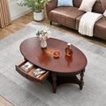 Solid Wood Oval Coffee Table by JESONVID