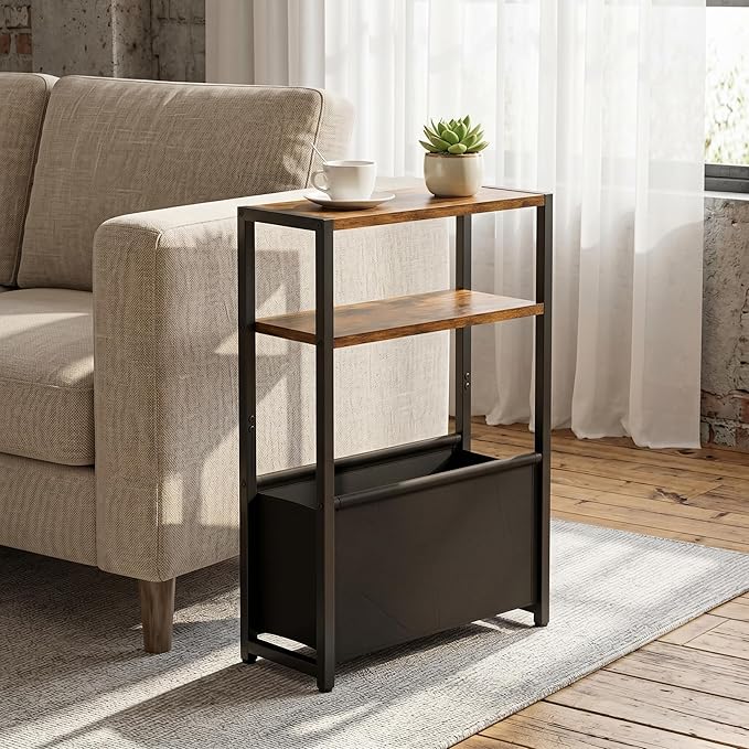 Leomonio Narrow Side Table, Slim End Tables - Image 5