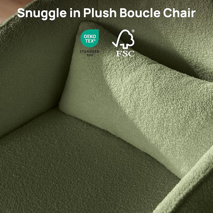 Oversized Boucle Swivel Accent Chair - Image 7