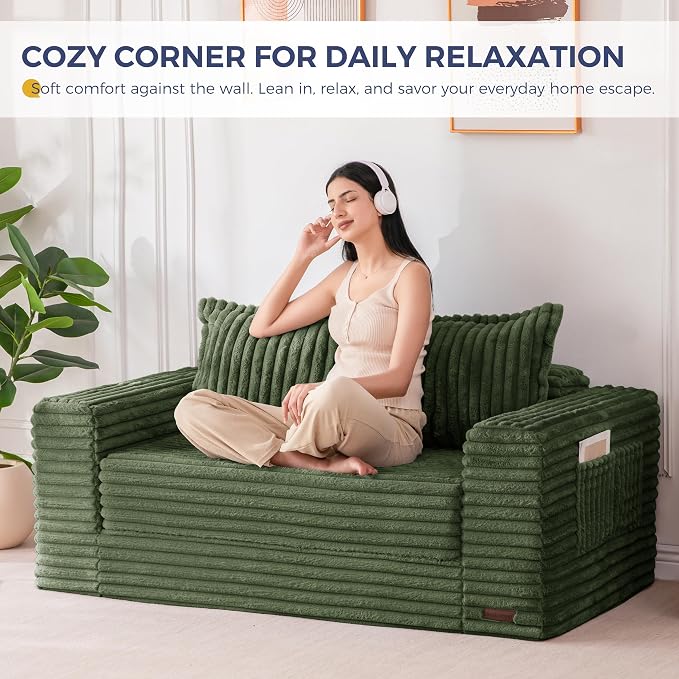 MAXYOYO Convertible Sofa Bed, 2 in 1 Folding Couch Bed - Image 5