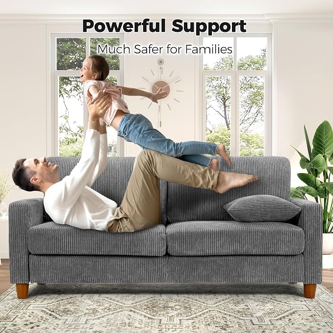 Kidirect 70in L Shaped Couch, Modular Sofa No Tool Assembly, Comfy Sectional - Image 7