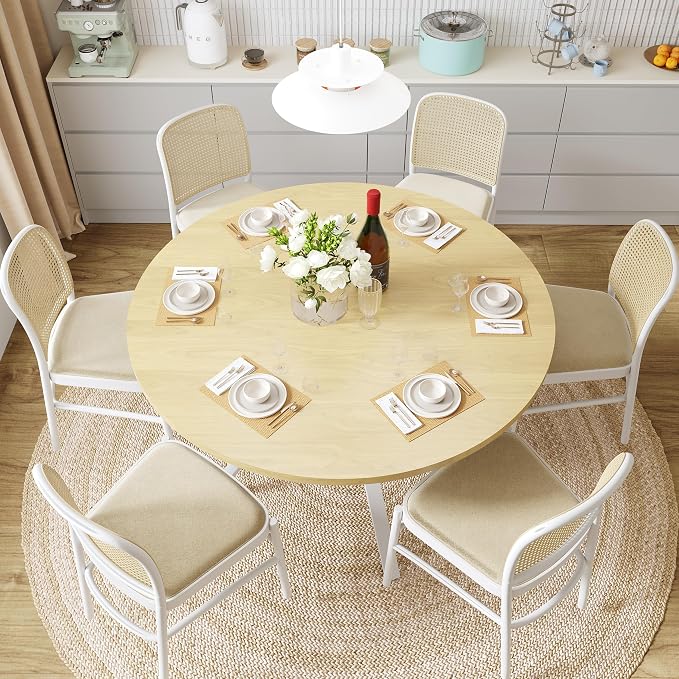 Wildhome Round Dining Table for 2-4, 43 Inch Dining Room Kitchen Table - Image 6