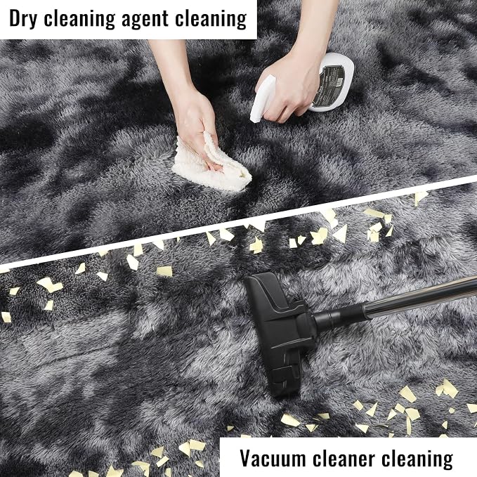 PAGISOFE Abstract Shaggy Area Rug 4' x 6' Plush Furry Rugs - Image 6