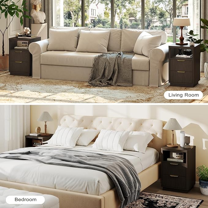 4-Piece Fluted Living Room Set Includes 31.5" Fluted Lift Top Coffee Table - Image 9