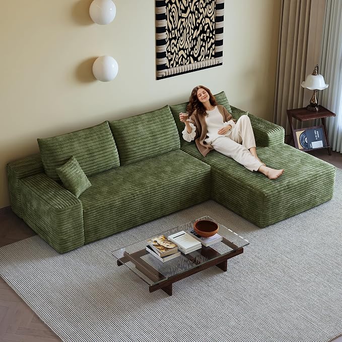 108" Sectional Couches for Living Room Cloud Couch Sofa by AWarmHomeForYou