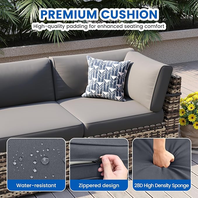 Patio Furniture Sets, 7-Piece Outdoor Patio Furniture - Image 5