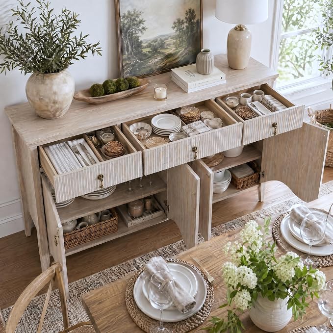 FUSUNBAO 57-Inch Sideboard Buffet Cabinet - Image 4