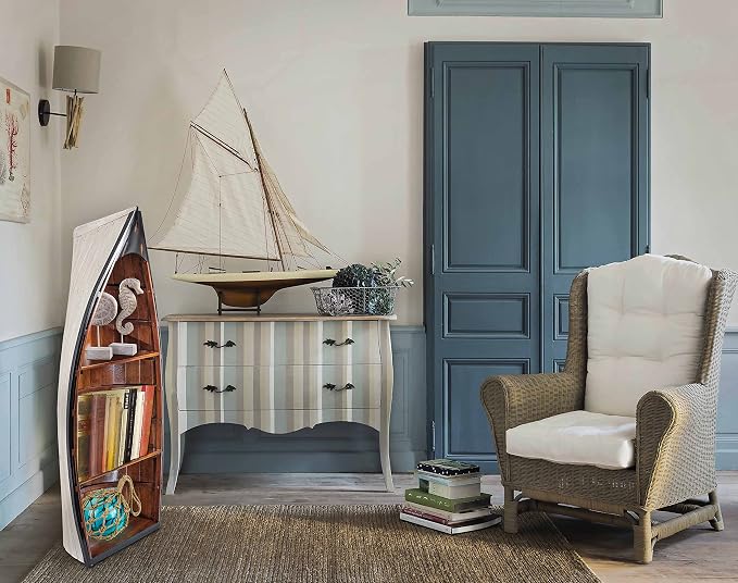 SAILINGSTORY Wooden Boat Coffee Table Boat Bookshelf Coastal Coffee Table - Image 8