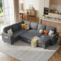 LINSY HOME Sectional Sleeper Sofa Pull Out Couches by LINSYHOME
