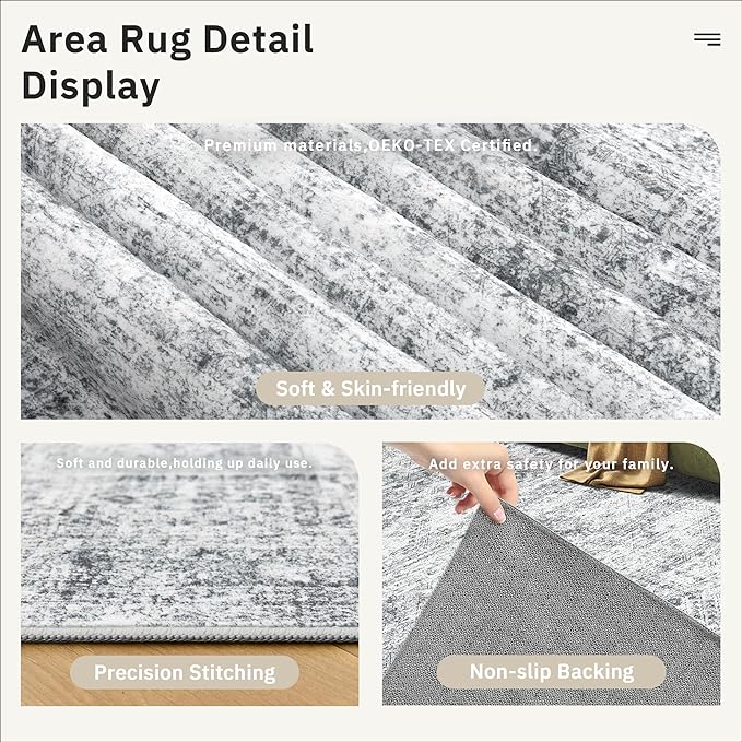 Soalmost 4x12 Wide Hallway Runners: Washable 12ft Runner Rug - Image 6