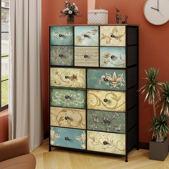 Tohomeor Dresser with Drawers for Bedroom Chest of Drawers Fabric Dresser for - Image 8