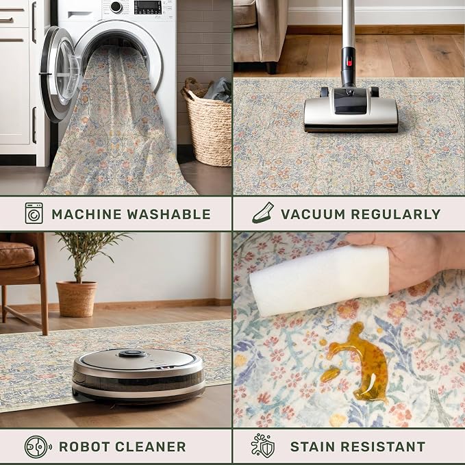 3x5 Washable Area Rug for Bedroom Beside Bed Mat, Large Kitchen, Entryway Rug - Image 5