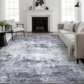 8x10 Area Rug Living Room Rug: Washable Modern Abstract Soft Thin Rug Indoor by FXRHLP