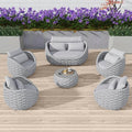 TWT 6-Piece Aluminum Patio Furniture Set, Olefin Rope Modern Outdoor by TWT