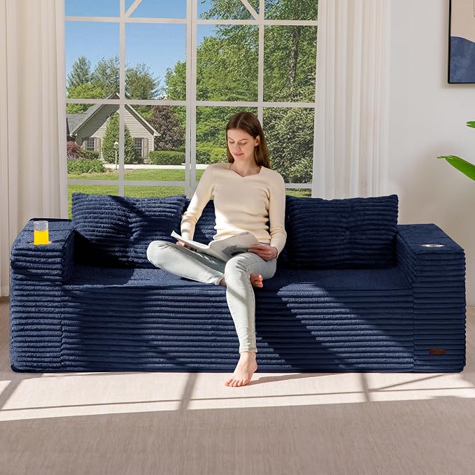MAXYOYO 79" Oversized Boneless Loveseat Sofa Couch by MAXYOYO