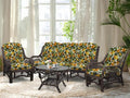 Malibu Lounge Set of 4: 2 Natural Rattan Wicker Chairs, Three-Seater Sofa by Wickerix
