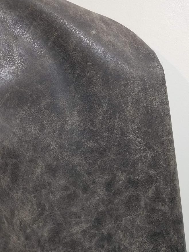 NAT Leathers | Gray Crazy Horse Leather Upholstery Fabric Sold by The Yard Soft - Image 2
