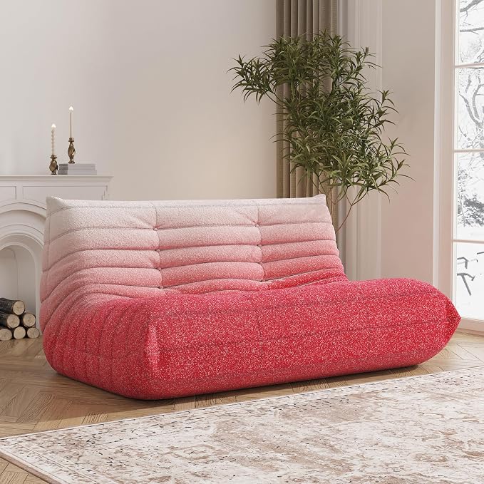 Bean Bag Chair, Loveseat Fireside Chair Bean Bag Sofa Large Bean Bag Chair by Unknown