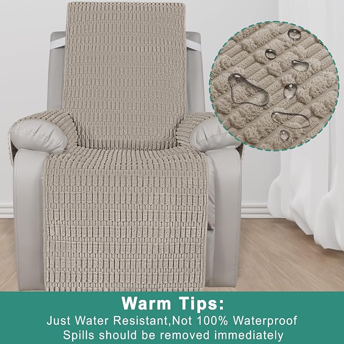 Foxdecor Recliner Chair Covers, Recliner Cover Non-Slip Chair Covers, Washable - Image 6