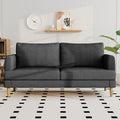 70" Modern Loveseat Sofa with USB Type-C Ports, Linen Fabric 2-Seater Deep Seat by LivingGiving